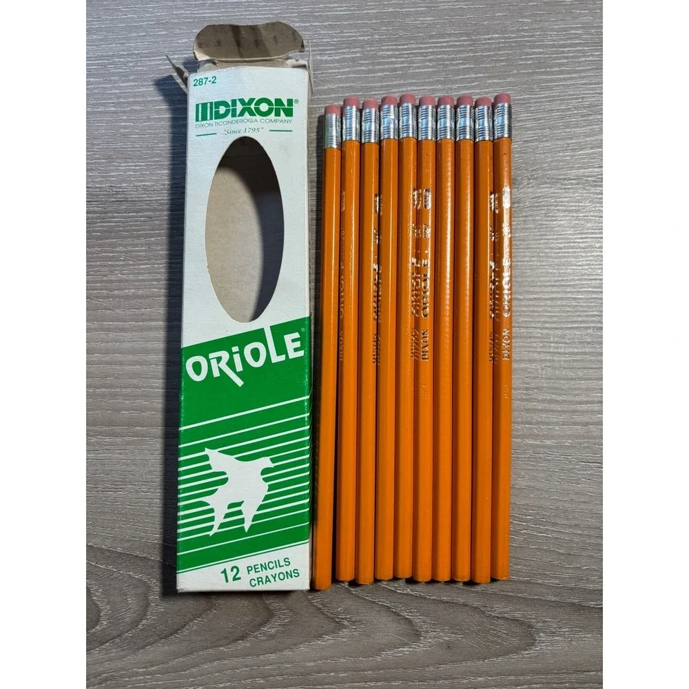 Dixon Oriole #2 HB Pencils 1 Dozen 10 Count Yellow Unsharpened Non-Toxic 287-2